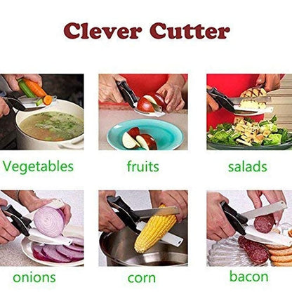 Clever Cutter ™️ 2 in 1 Kitchen Knife / Cleaver Cutters